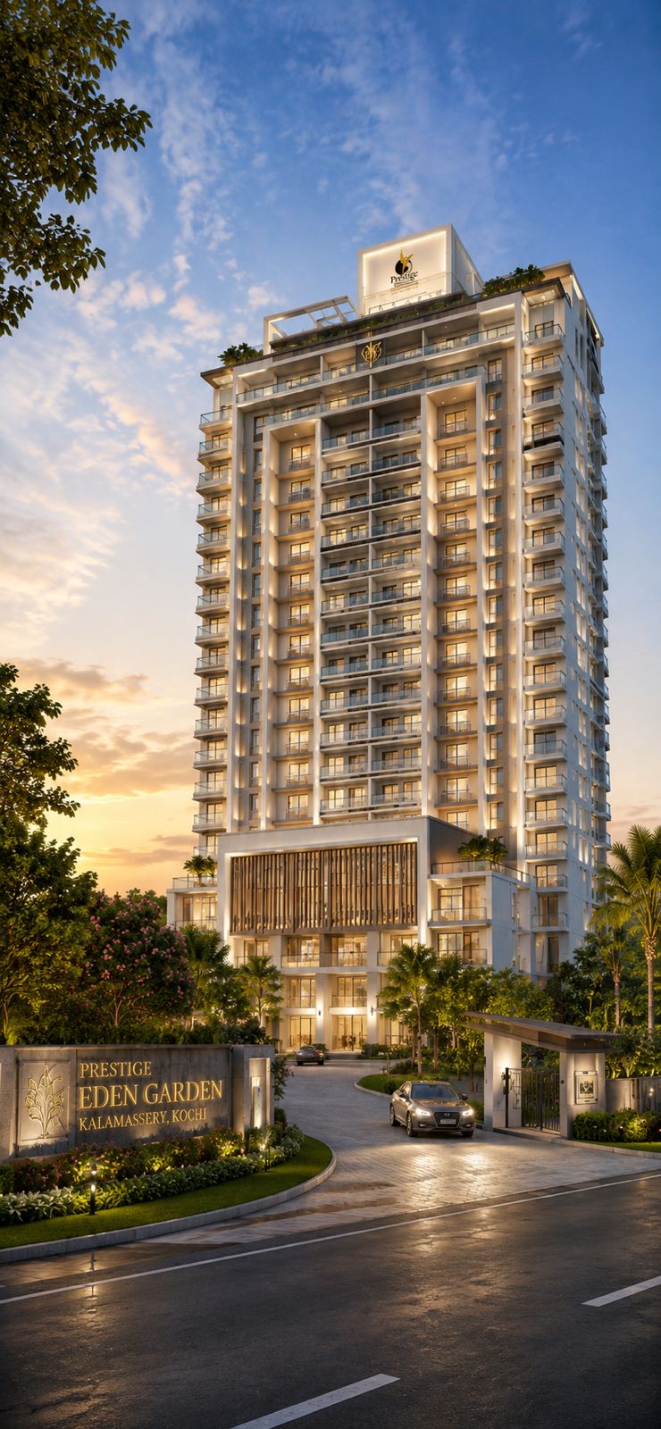Prestige Eden Garden apartment tower in Kalamassery, Kochi